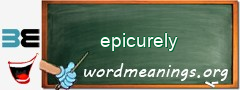 WordMeaning blackboard for epicurely